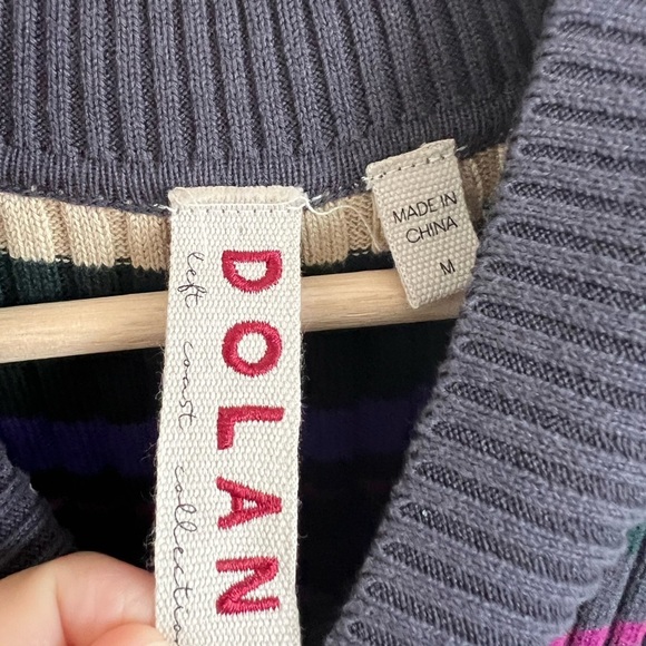 DOLAN Anne Gray & Purple Stripe Ribbed Sleeveless Midi Dress - Picture 5 of 5